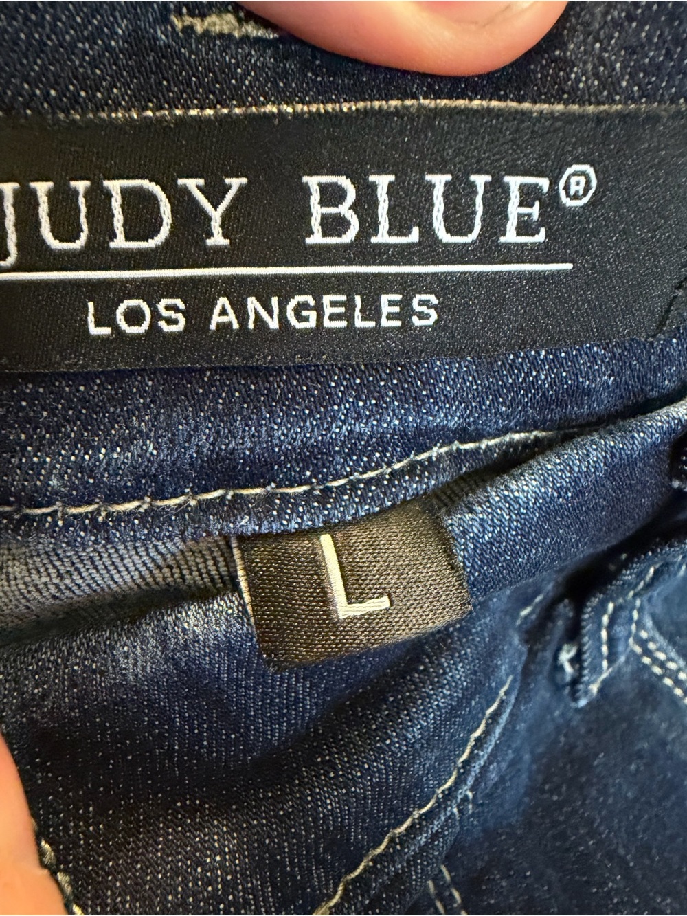 Judy Blue Dark Blue Rolled Cuff Denim Shorts - Picture 3 of 3